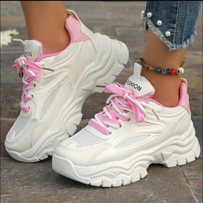 Fashion 2025Women Sneakers New Fashion Platform  New Summer Casual Chunky   Breathable Mesh Platform Shoes