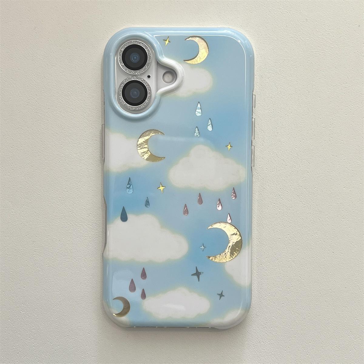 

Premium Laser Cloud Raindrop Anti-Fall Phone Case for iPhone 14/13/PRO MAX 16