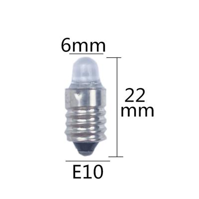 2 Stücke E10 Led Taschenlampe Birne Dc 3V 6V Instrument Birne Anzeige Lampe Ersatz Taschenlampe Birne Fahrrad Lampe warm Weiß Weiß