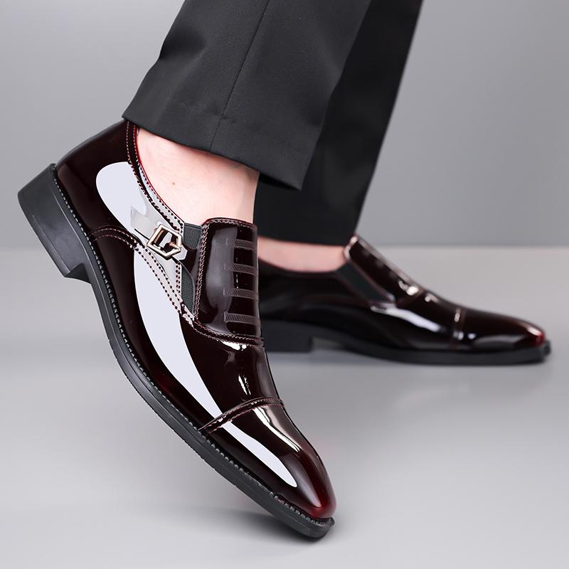 Fashion Business Classic Men's Leather Shoes Elegant quality luxurious style Party dress 38-48 Groom's wedding Black Gentlemen's shoes