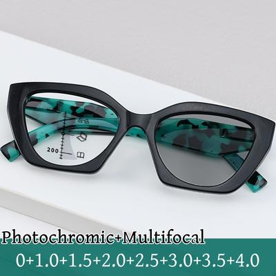 Luxury Men Women Photochromic Reading Sunglasses Fashion Finished Hyperopia Plus Diopter Glasses Outdoor Color Changing Eyewear