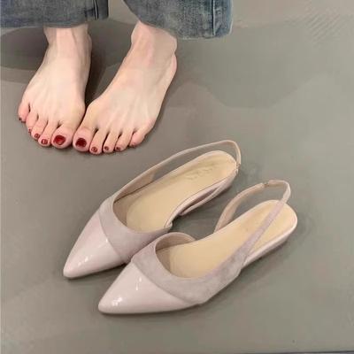 Gentle Commuting, Shallow Mouth Soft Sole, Not Tired of Feet, Bag Head Sandals, Spring and Summer New Temperament Pointed Sandals