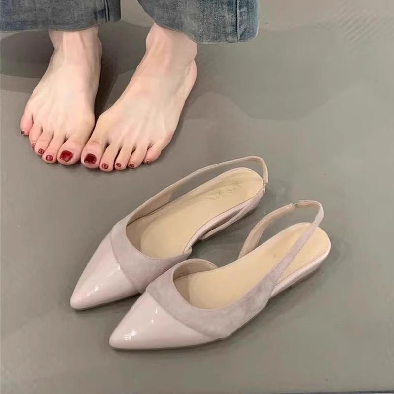 

Gentle commuting, shallow mouth soft sole, not tired of feet, bag head sandals, spring and summer new temperament pointed sandals 40