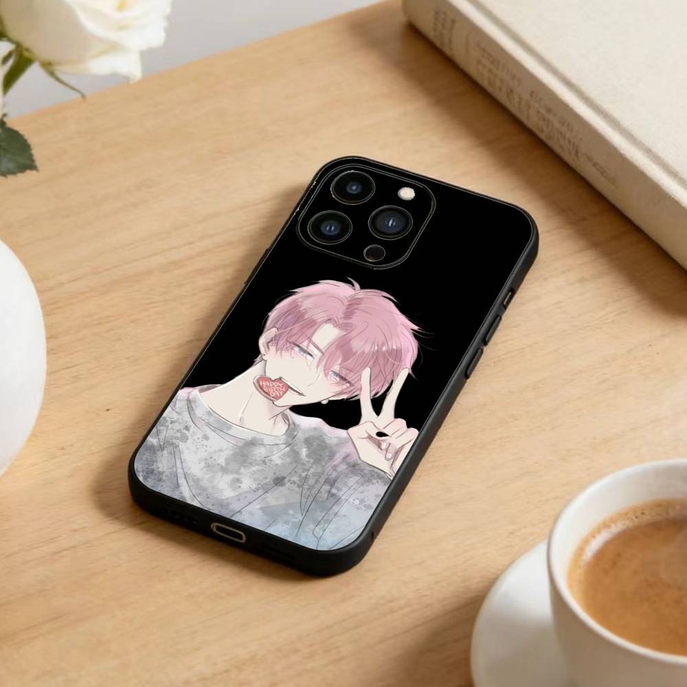 N-Tamon's B-Side Phone Case For iPhone 17 16 15 14 13 12 Max Plus Silicone Black Cover