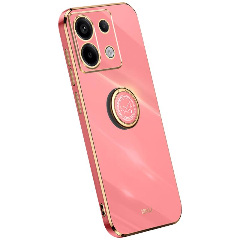 XINLI For Xiaomi Redmi Note 13 Pro 5G/Poco X6 5G Case TPU Phone Back Cover Electroplating Edge with Kickstand