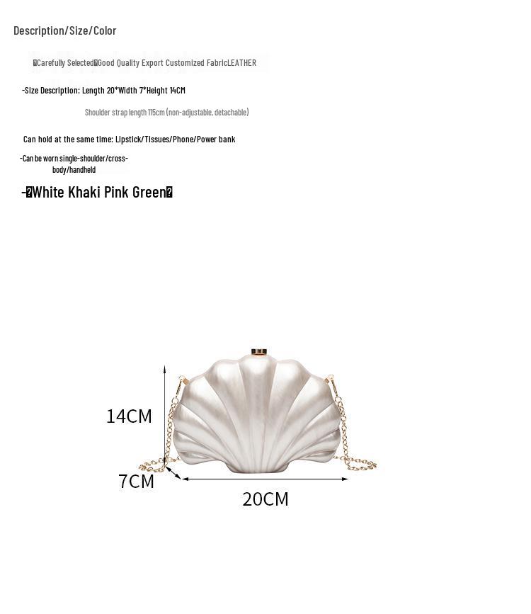 Elegant Irregular Shell Acrylic One-Shoulder Crossbody Clutch for Weddings and Banquets.