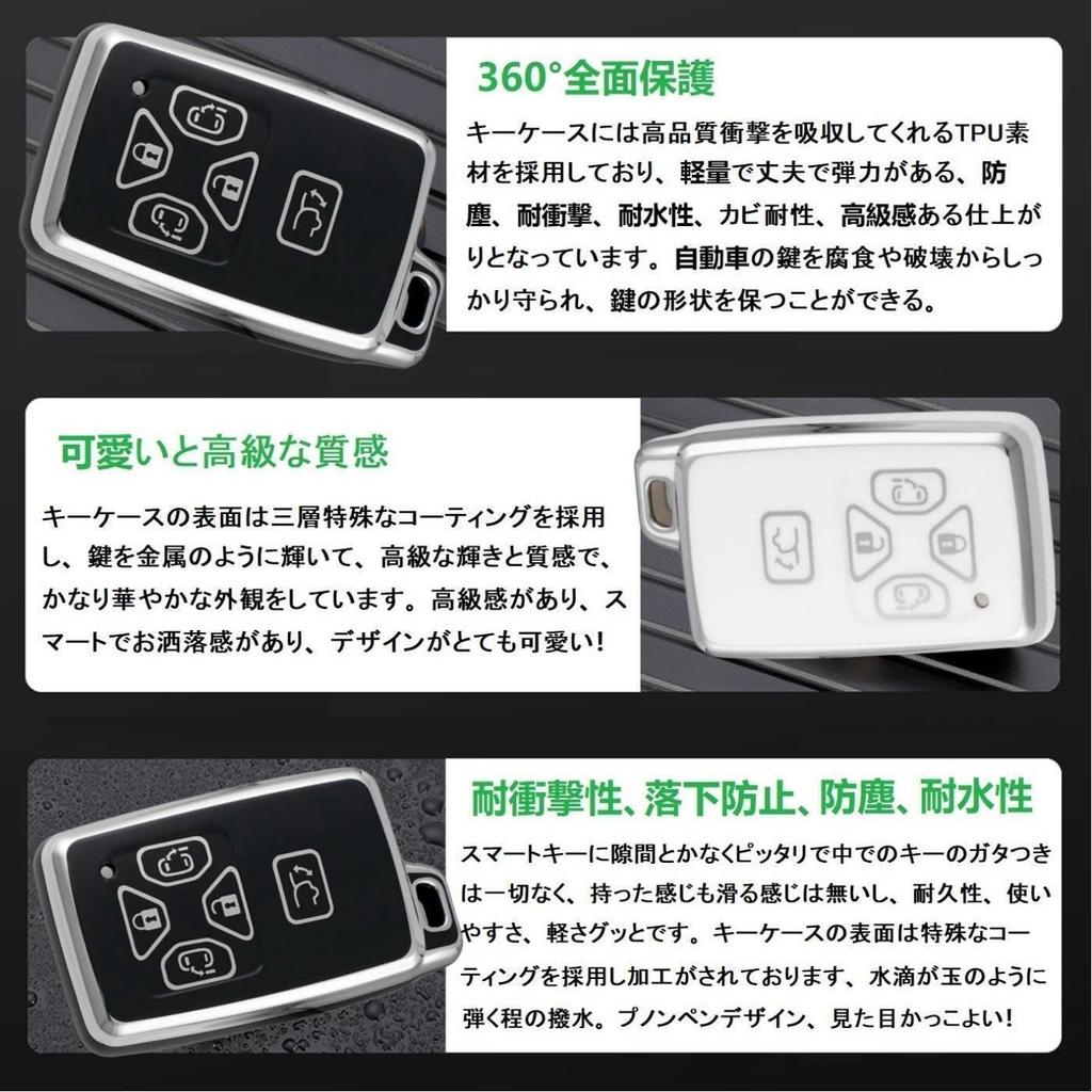 Noah Voxy 60 Series 70 Series Key Case Compatible with Toyota Alphard Vellfire 20 Series Key Cover Estimas Smart Key Case Key Holder 5 Buttons