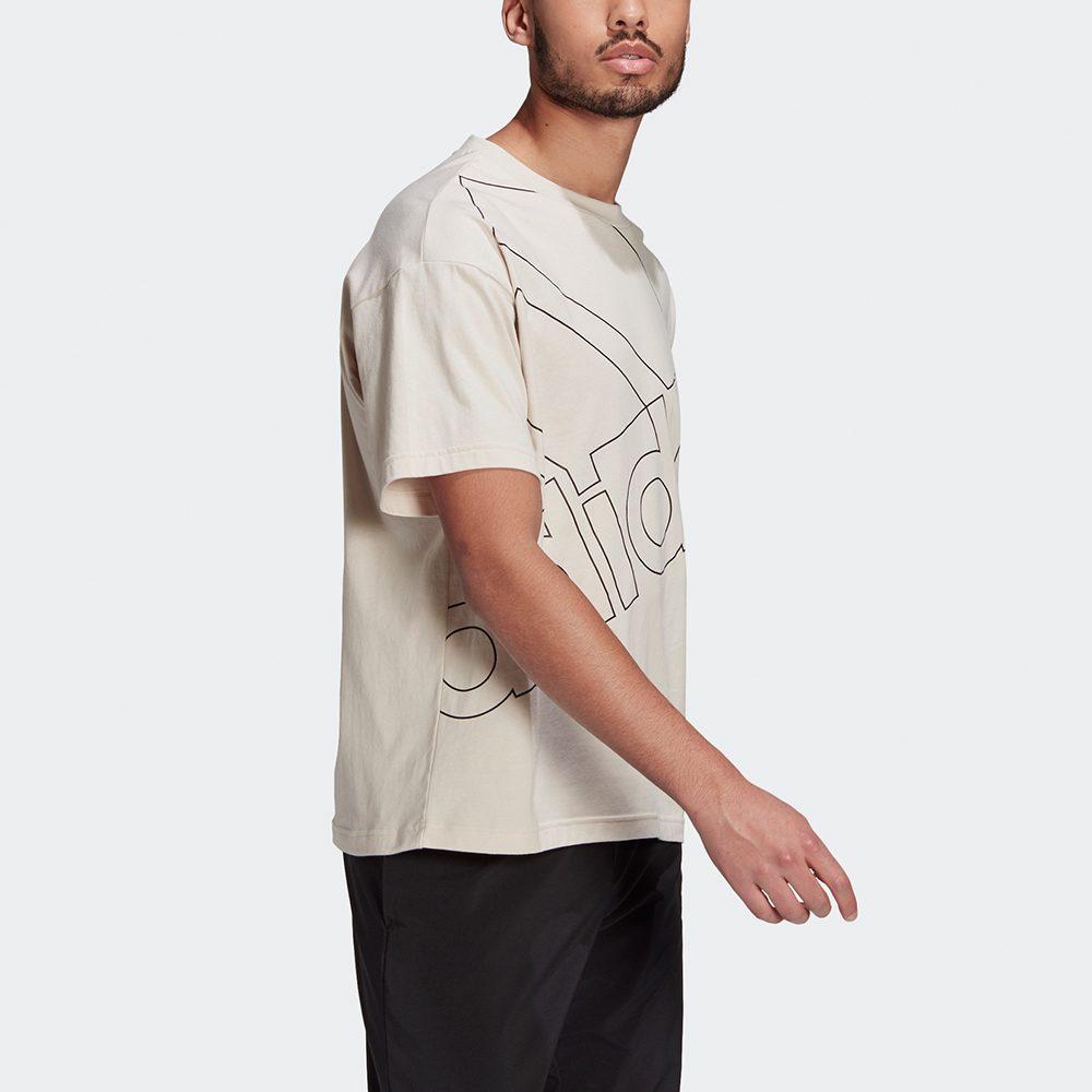 Adidas T Shirts Unisex Ecru Crew Neck Moderate GK9423