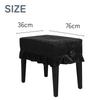 DIZLAS Piano Chair Piano Electronic Cover, Cover, 2-Seater, Piano, Decoration, Protection, Velvet, 7636 (Black)