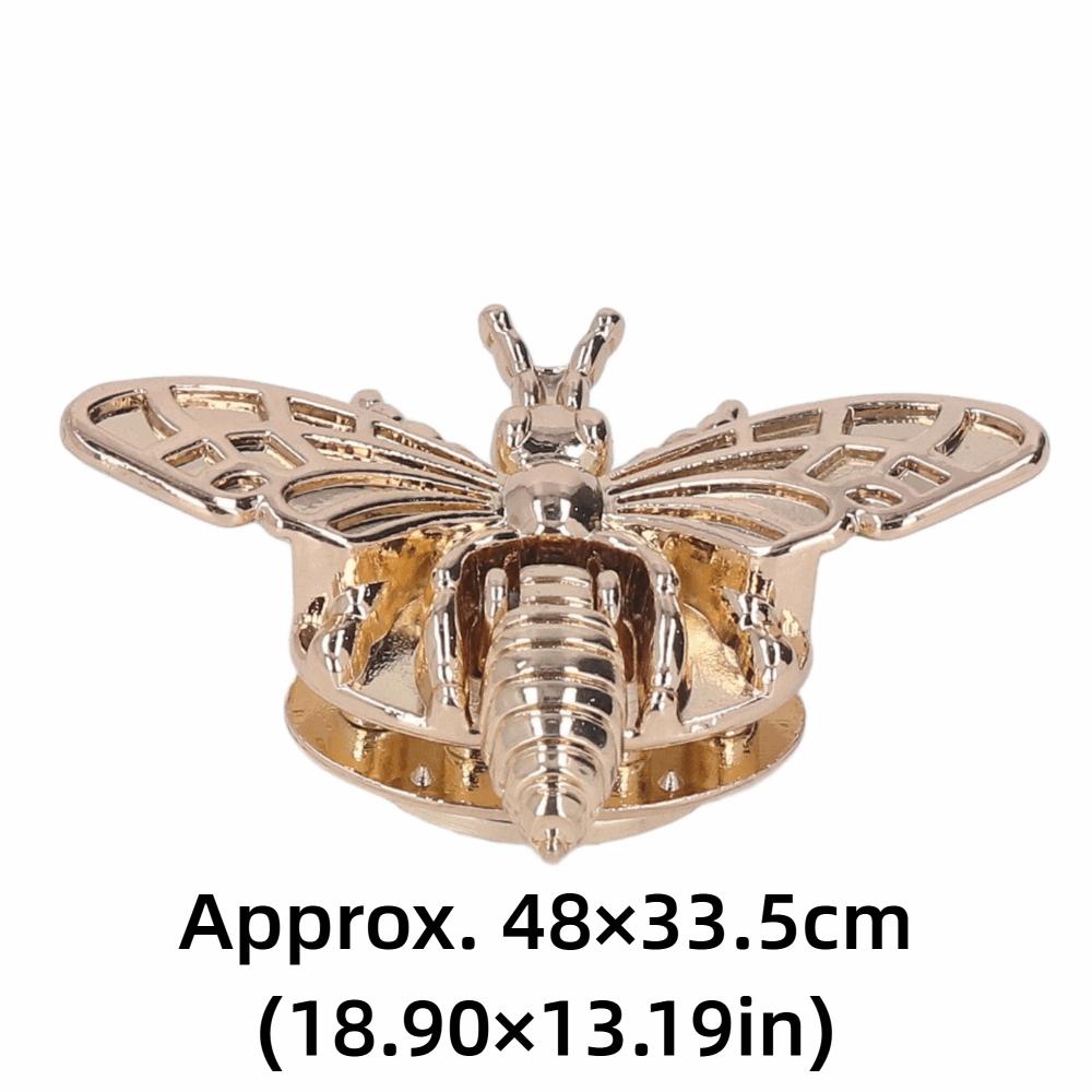 3PCS Luggage Accessories Light Gold Clasp Turn Lock Rotatable 3D Bee Purse Closure Alloy Bag Lock Clutch Bag Making
