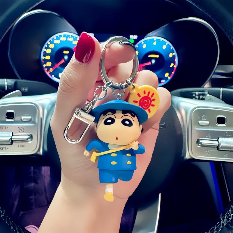Nowe Figurki Kawaii Anime Kreskówkowe Crayon Shin-chan Breloki Uroczy Wisiorek do Plecaka Uchwyt na Klucze Ozdoby Akcesoria Prezenty Urodzinowe