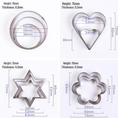 12-Piece Stainless Steel Cookie Cutter, Fruit Slicer & Sandwich Embosser Set