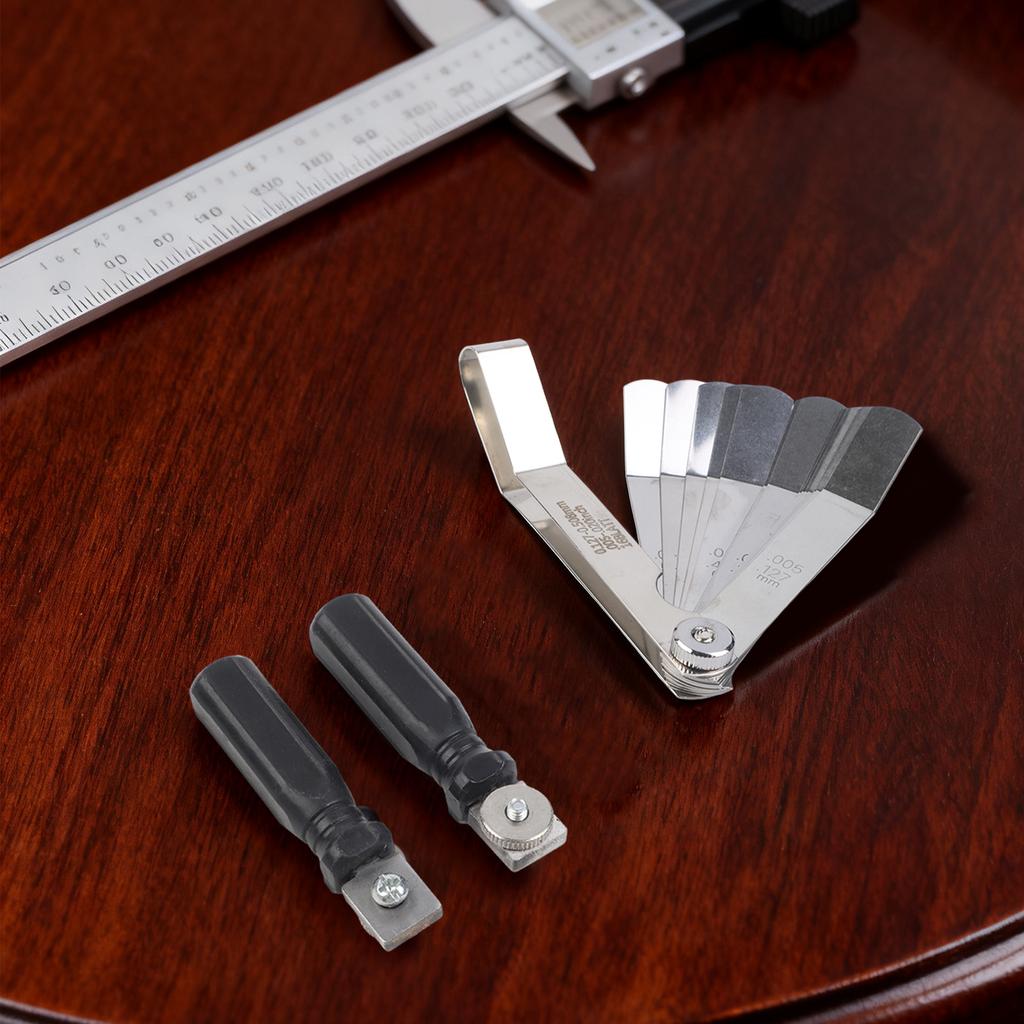 Metric and For Imperial Feeler Gauge Set 16 Piece for Accurate Vehicle Clearance with Compact Storage and Metal Build