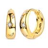 Original 925 Silver Gold Earrings Heart Triangle Hoop Earrings for Teens Women Female Party Fine Earring Jewelry