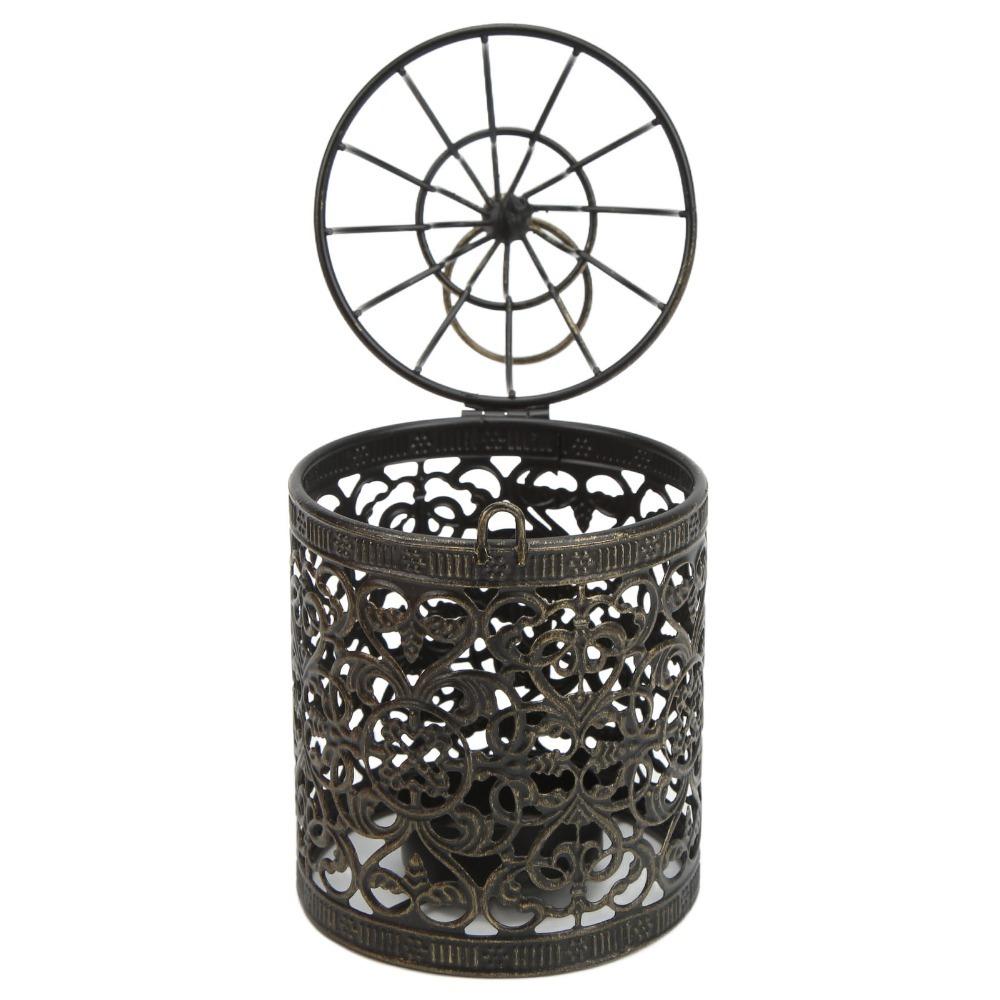 European Retro Vintage Candle Holder Brush Gold Hanging Candle Lantern Party Ambience