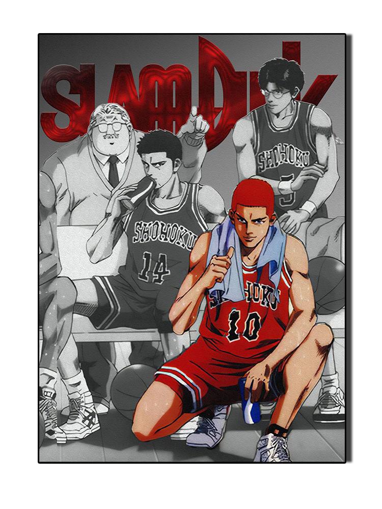 Plakát a tisky Anime Slam Dunk Japonsko Film Malba na plátně Hrát basketbal Nástěnný obraz pro chlapce Dětský pokoj Domácí dekorace