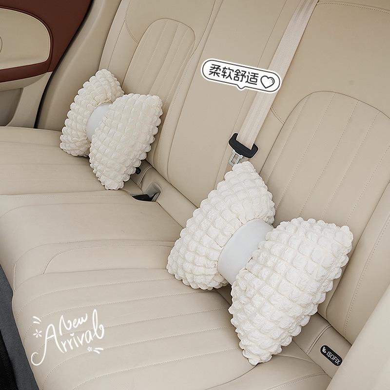 Oreiller Respirant de Soutien du Cou et des Lombaires pour Voiture - Repose-tête Confortable et Dossier Accessoire d'Intérieur