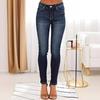 Women's High Waist Washed Women's Jeans Fashionable Versatile Straight Leg Pants