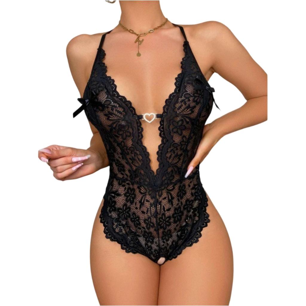 Women's Sleepwear Spaghetti Strap Dress Transparent Sexy Nightgowns Lace Pajamas Sexy Set Lingerie