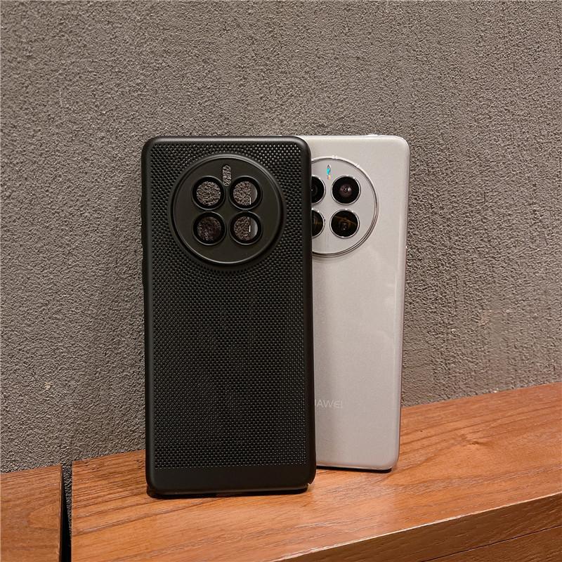 Husă cu acoperire completă cu disipare a căldurii cu film pentru lentile pentru Huawei Mate 60 50 50E 30 Pro Plus Grilă de răcire respirabilă Carcasă din spate tare pentru PC