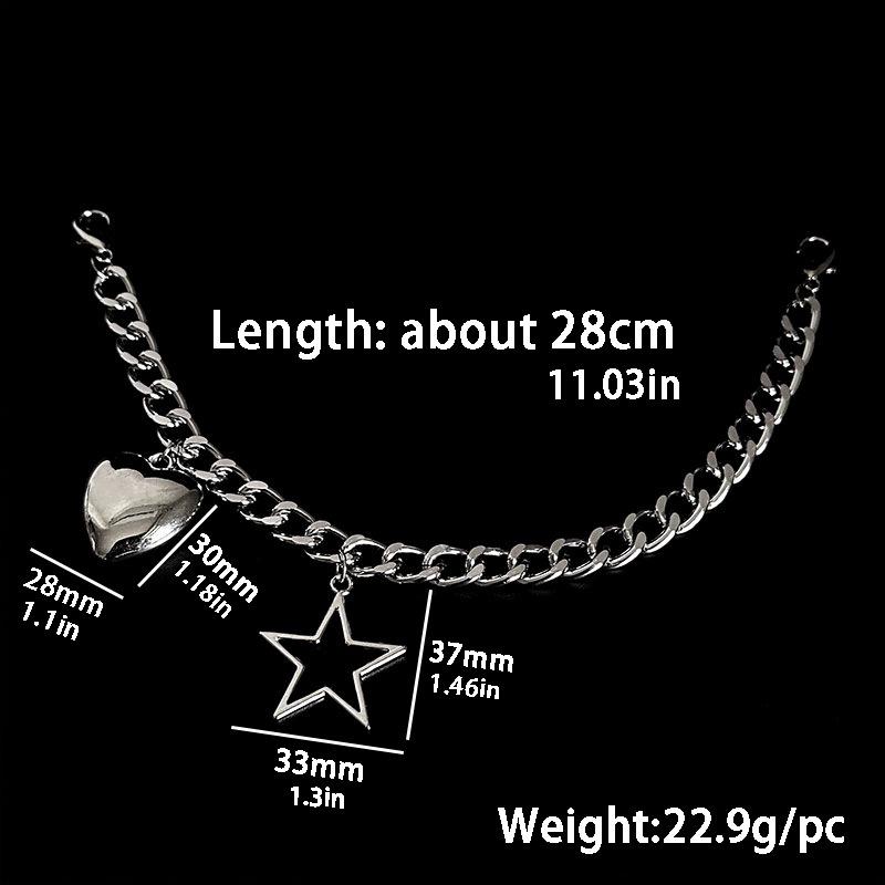 3D Herz- & Sternanhänger Schuhkette - Vielseitiges Schuhaccessoire aus Aluminium