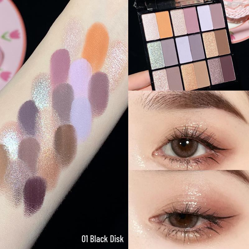 

ZVEV Корейская палетка теней для век восемнадцати цветов с матовыми и мерцающими оттенками для начинающих 1.8g x 18 Shades