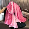 Gradient Silk Scarves Women Luxury Brand Hijab Scarf Foulard Femme Shawls Wraps Silk Bandana Head Scarf Hijab Beach Poncho