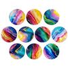 Rainbow Marble Texture Glass Refrigerator Magnets - Home Decoration Stickers