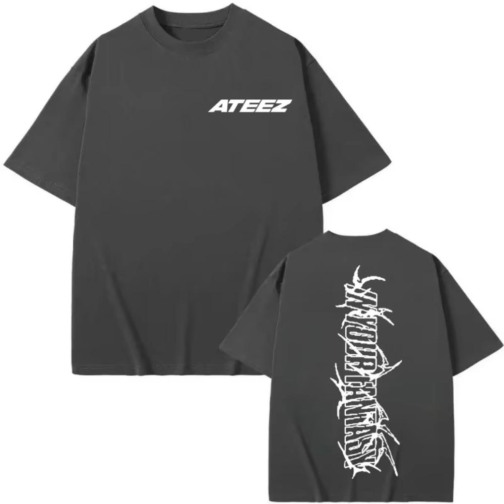 Camiseta Estampada ATEEZ 2025 World Tour in Your Fantasy Camiseta Hip Hop Vintage de Manga Corta Hombre Mujer Moda Casual Camisetas Holgadas