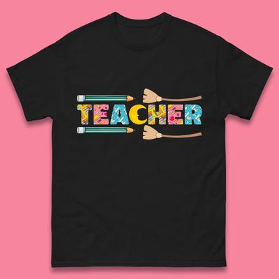 Halloween Lehrer Spukhafter Lehrer Geist Halloween Schule Herren T-Shirt Top