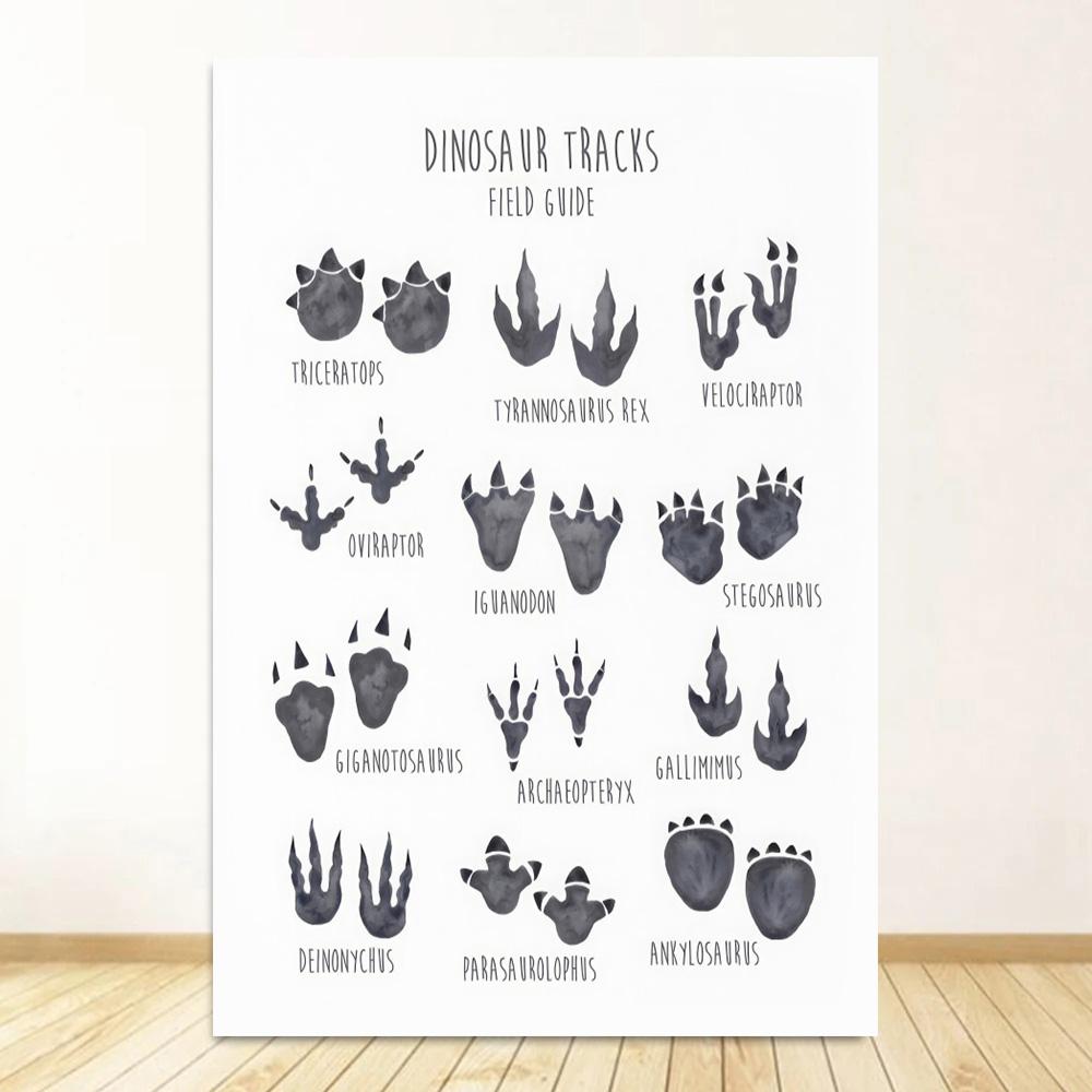 

Modern Abstract Animal Atlas Prints Dinosaur Illustration Canvas Painting Poster For Living Room Play Room Kids Room Home Decor 20x30cm