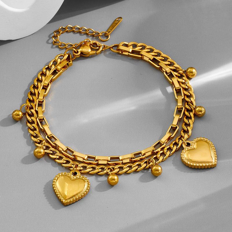 Liebe Schmetterling Geometrisches Design Anhänger Armband Damen Titanstahl Kein Verblassen Schmuck Valentinstag Geburtstagsgeschenk