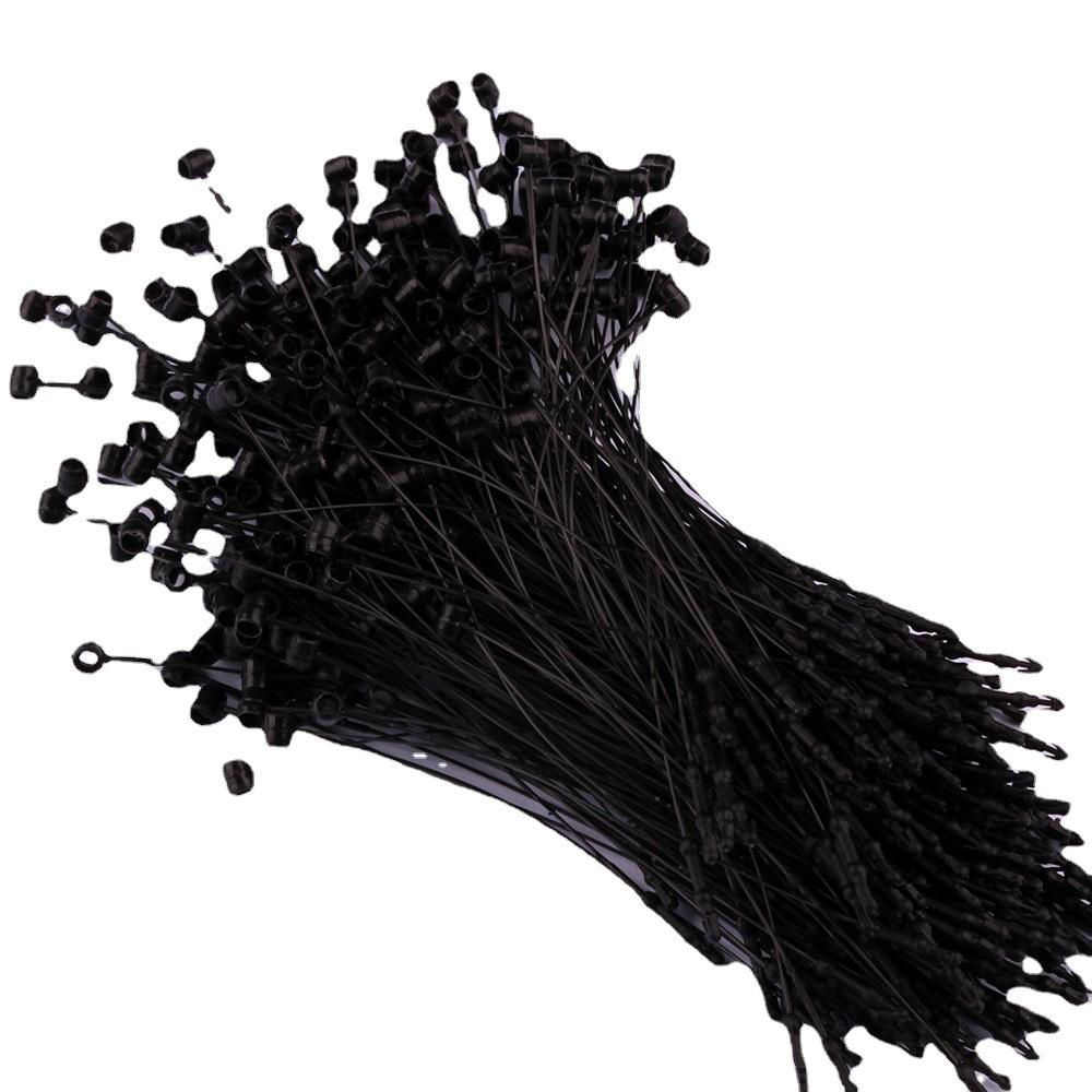 Handgefädelter Kunststoffnadel-Druckknopf Transparentes Kleidungsetiketten-Lanyard