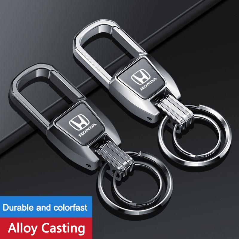 1pc High-quality Car Stainless Steel Keychain for Honda Odyssey City H-RV Jazz Accord Civic CRV Fit Vezel Insight Spirior Badge XI6