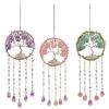 Artisanal Craft Crystal Beads Tree Dreamcatchers With Metal Wire Windchimes Spiritual Home Decoration For Bedroom