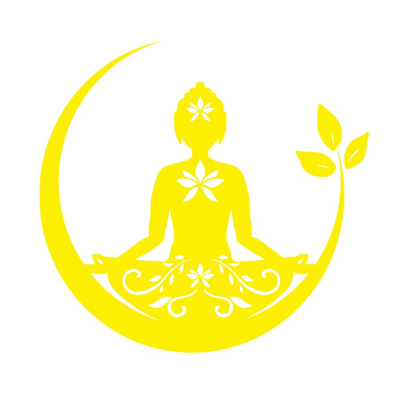 Buddha Chakra Peace Love Good Vibes Vinyl Sticker Car Window Decor, Zentangle Mandala Laptop Decals for Apple Macbook Pro / Air