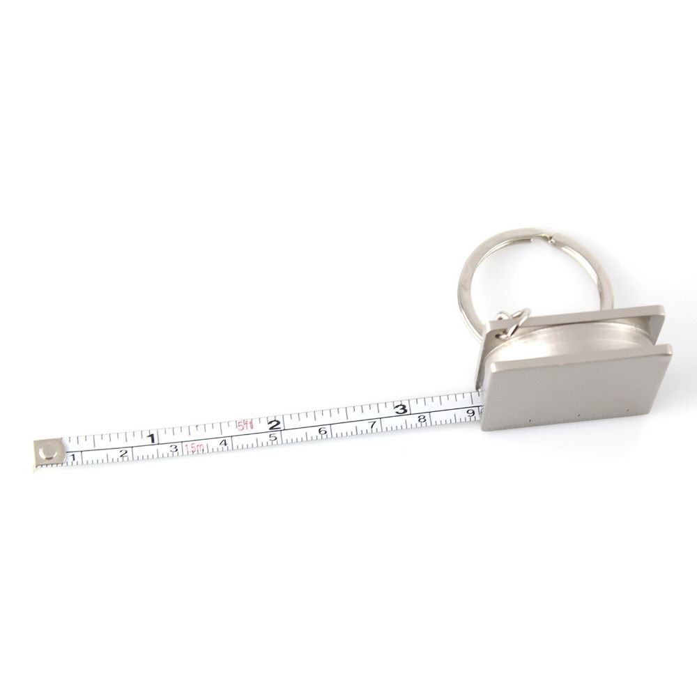 Double Scale Tape Measure Keychain Mini Size Retractable Gauging Tools Keychain Accessory
