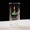 Cylindrical Oil Lamp Transparent Glass Candlestick Interior Glass Oil Lamp Household Decoration Creative Vintage Candle Holder