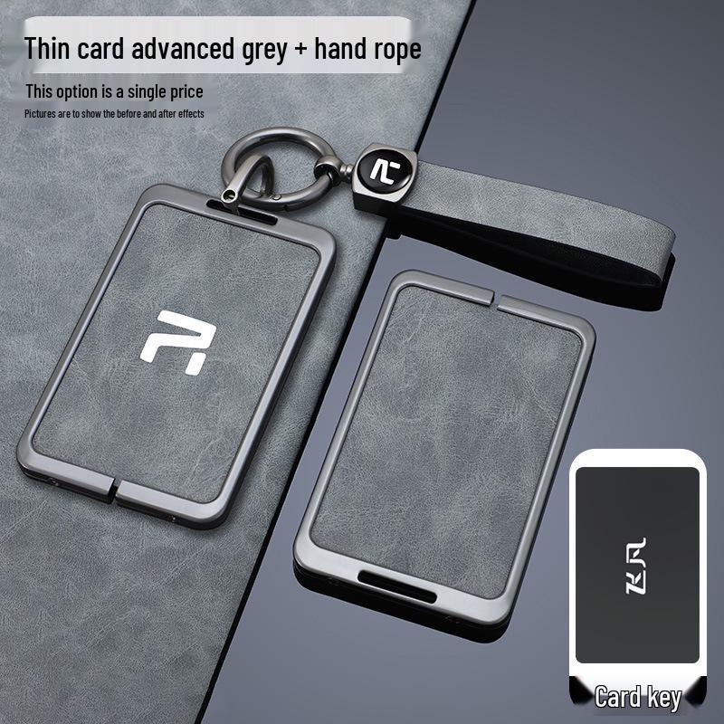 Rising 2024 R7 F7 Key Card Holder: Zinc Alloy NFC Car Case with Buckle for Men