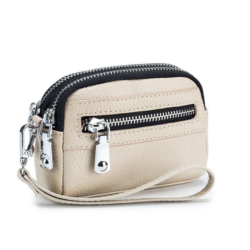 Genuine Leather Women's Wallet Clutch Purse Bag with Big Storage Capacity and Wrist Strap