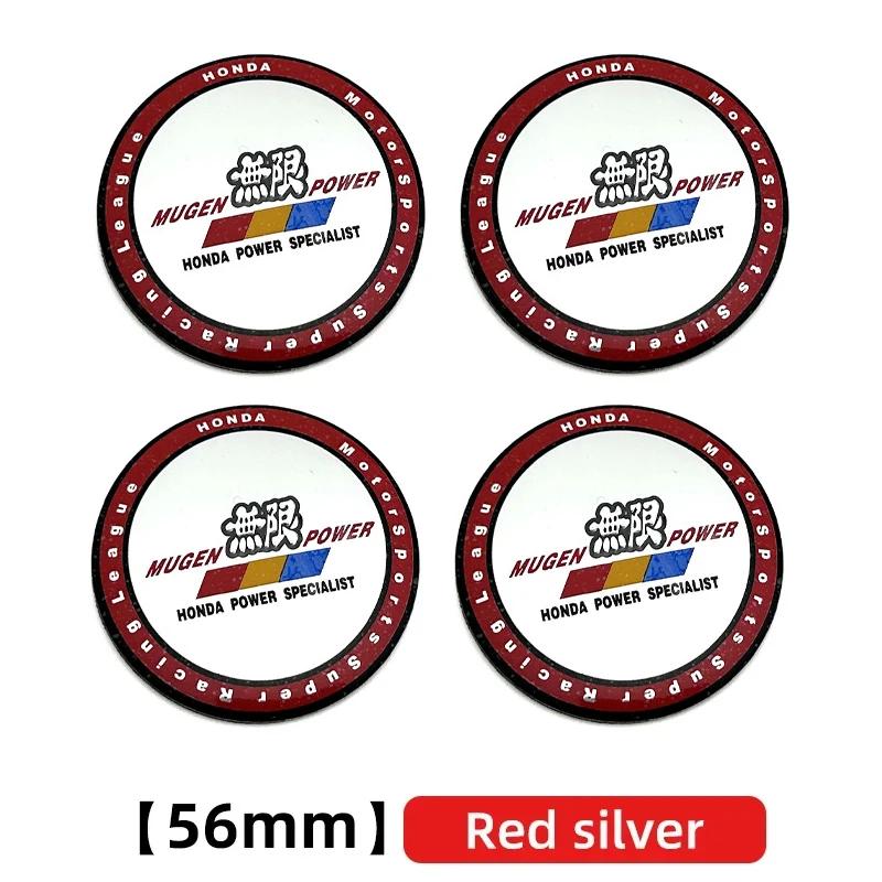 4 ks 56/60/65mm Středová krytka náboje kola pro vozy Honda Znakový emblém Samolepka pro Honda Civic Accord CR-V Fit HR-V Odyssey Autopříslušenství