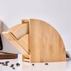 DECHOUS Coffee Filter Holder, Coffee Paper Storage Container for #1#2 V 60 Coffee Filters Bamboo Coffee Filter Paper Dispenser Rack with Dustproof