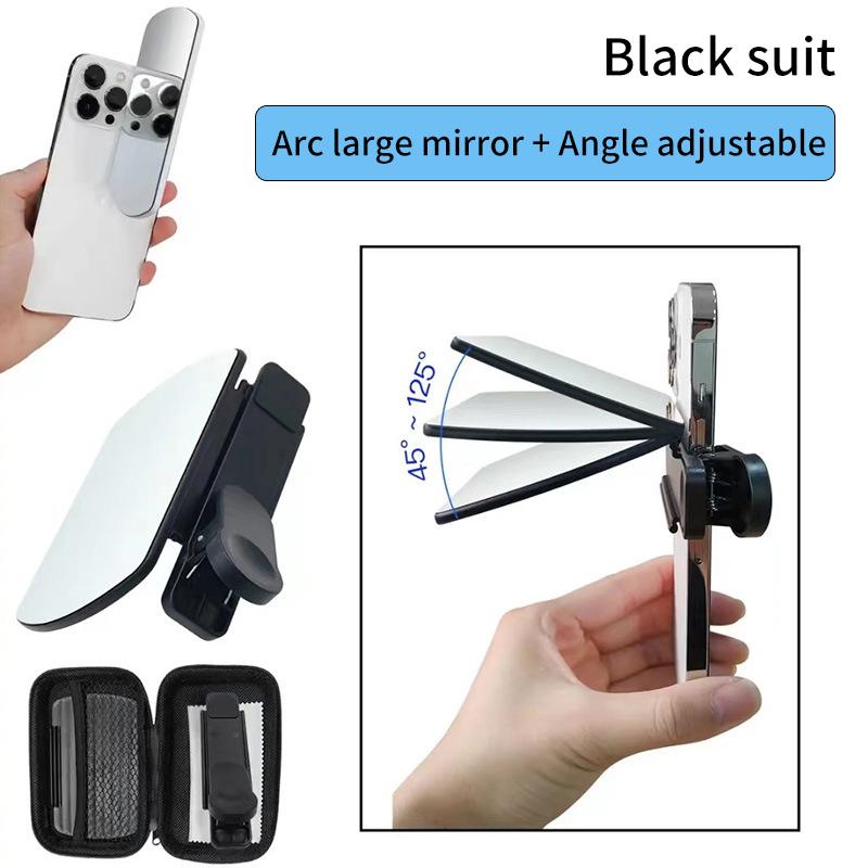 

Комплект зеркального крепления для камеры смартфона с регулировкой угла наклона, съемка с отражением, наружная камера, селфи-артефакт
