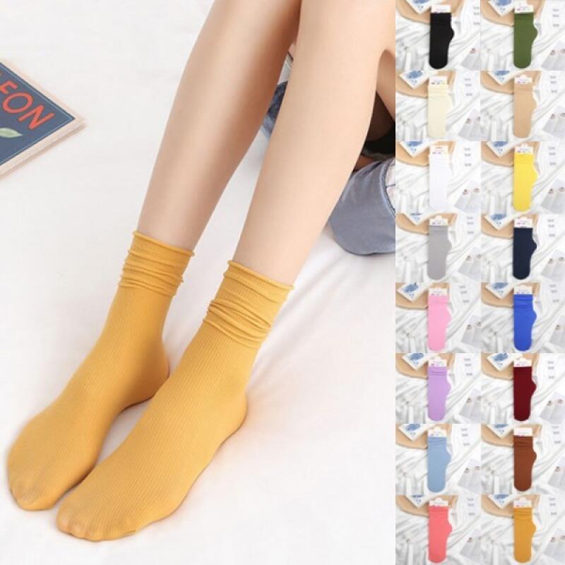 Thin Women s Boneless Mid-Calf Roller Loafer Non-Compression Socks 01 Dol Dol I Gol Ji - Black