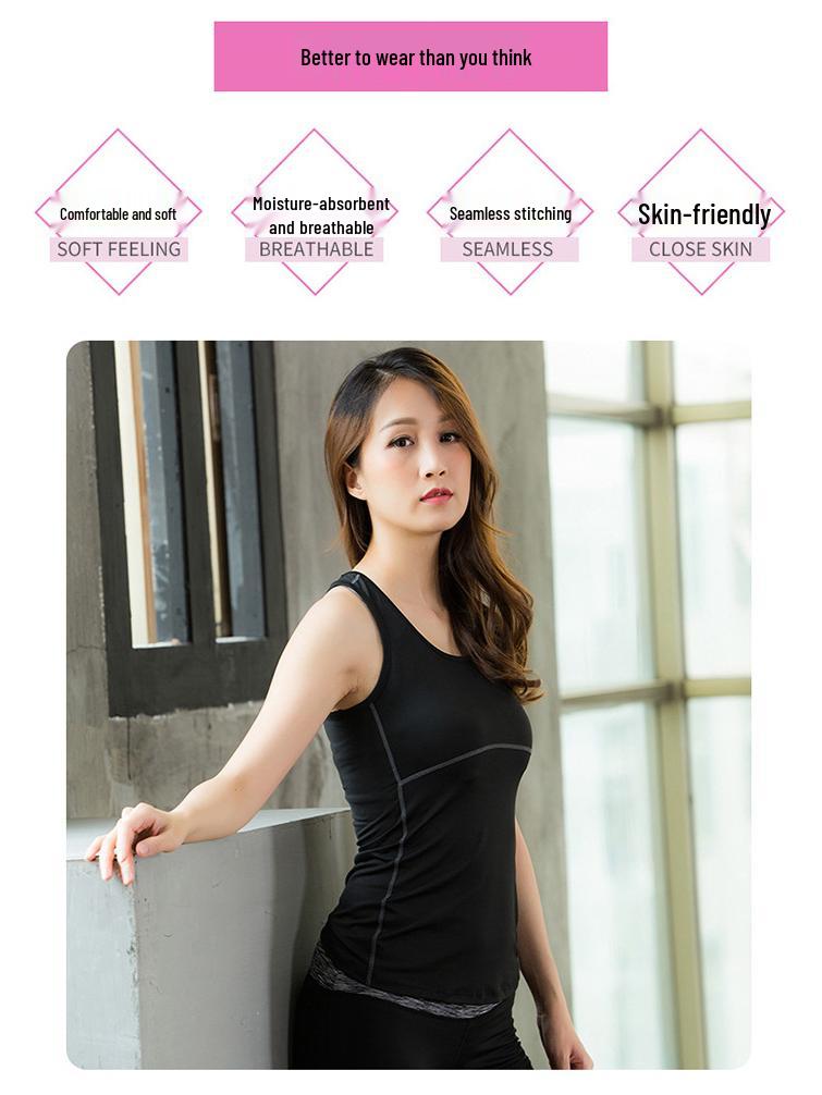 Women's Sport PRO Tights & Quick-Dry Vest Fitness Suit - Running, Yoga, Training