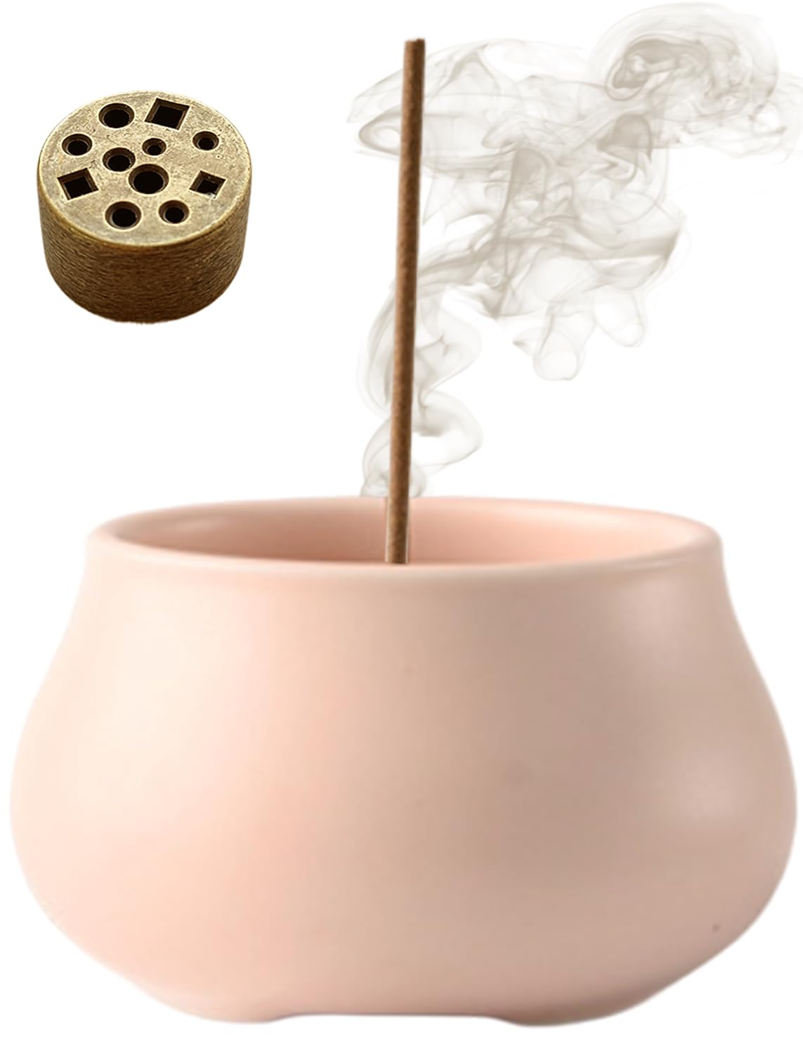 

upFRAME Palm-Sized Ceramic Incense Burner, Mini, Modern Japanese Design with Cute Colors, Stylish Aromatherapy Incense Holder, Perfect for Small