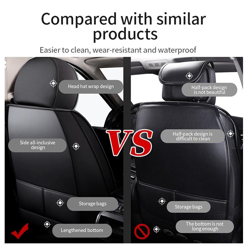 Buy SEAMETAL PU Leather Seat Covers Interior Car Seat Cover Set