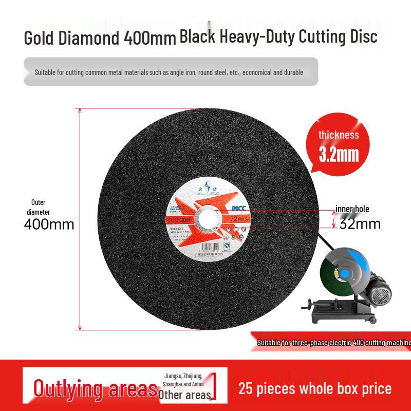 Gold Diamond 14"-16" Cutting Disc, 350mm Metal & Stainless Steel Grinding Wheel for Cutting Iron & Steel, 400mm Sanding Saw Blade
