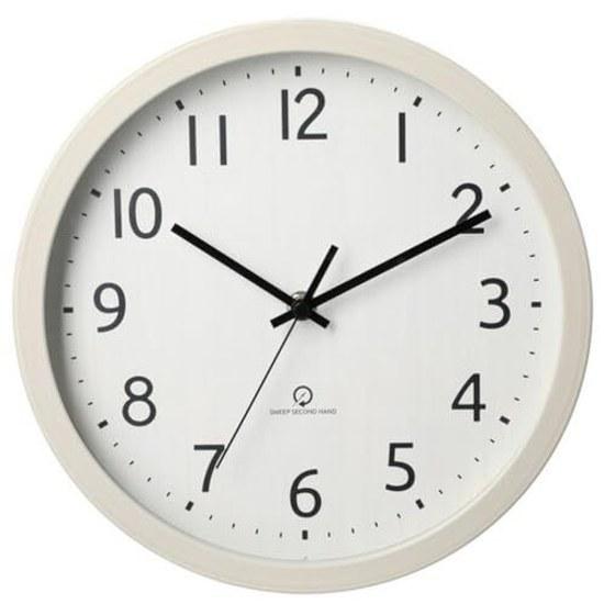 Nitori Silent Second Hand Wall Desk Clock SW 001FR Diameter 26cm White Wash