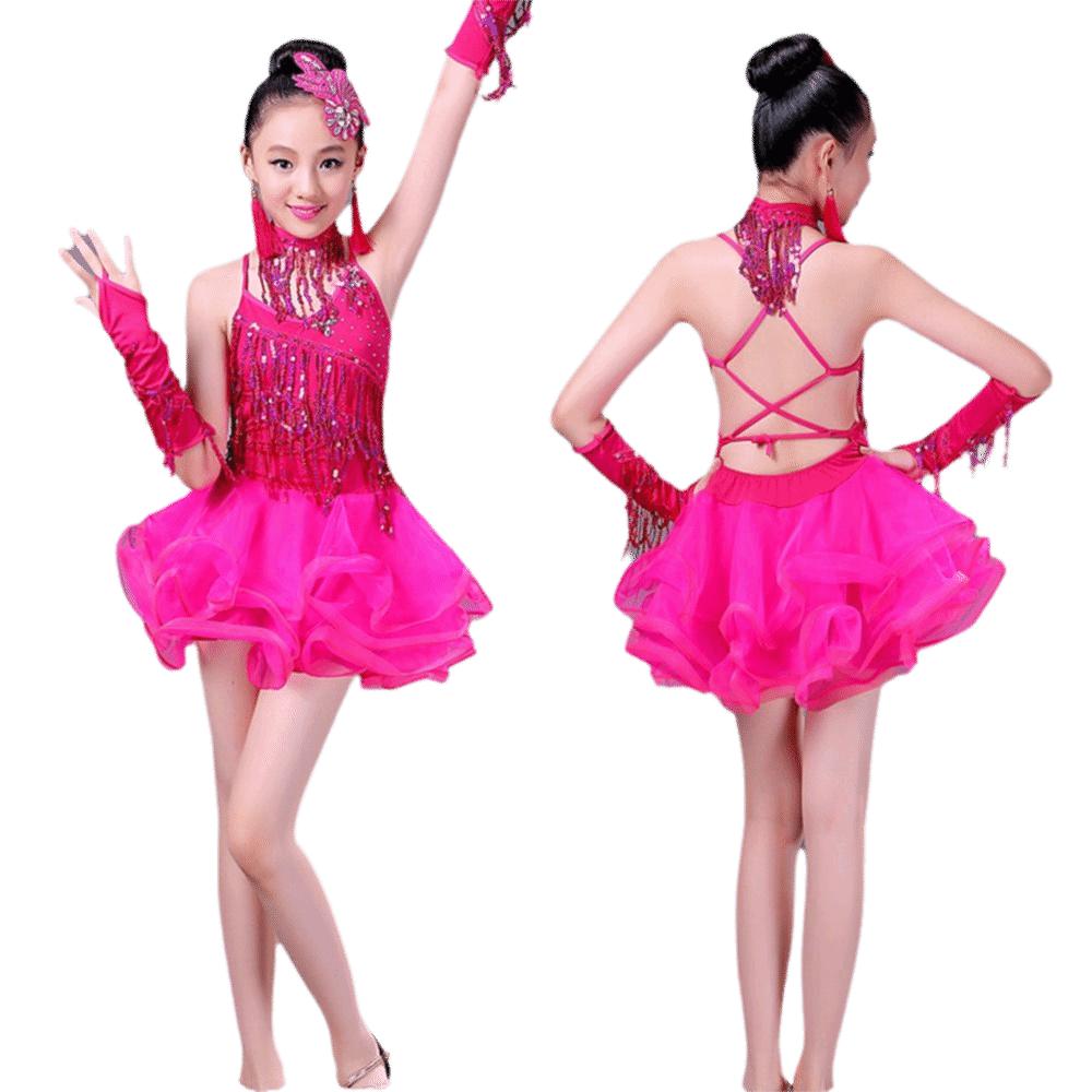 Tassel Ballroom Dance Costume Sequins Dance Performance Outfits Stage Costume  Show Costumes